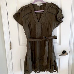 COPY - Reiss Olive Green Linen dress